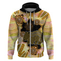 Australia Opal Wombat Zip Hoodie Aussie Aboriginal Art