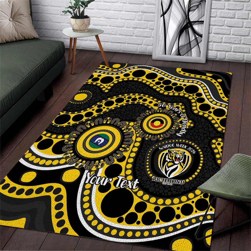 Richmond NAIDOC Week 2026 Personalised Area Rug 50 Years of Deadly Aboriginal Art