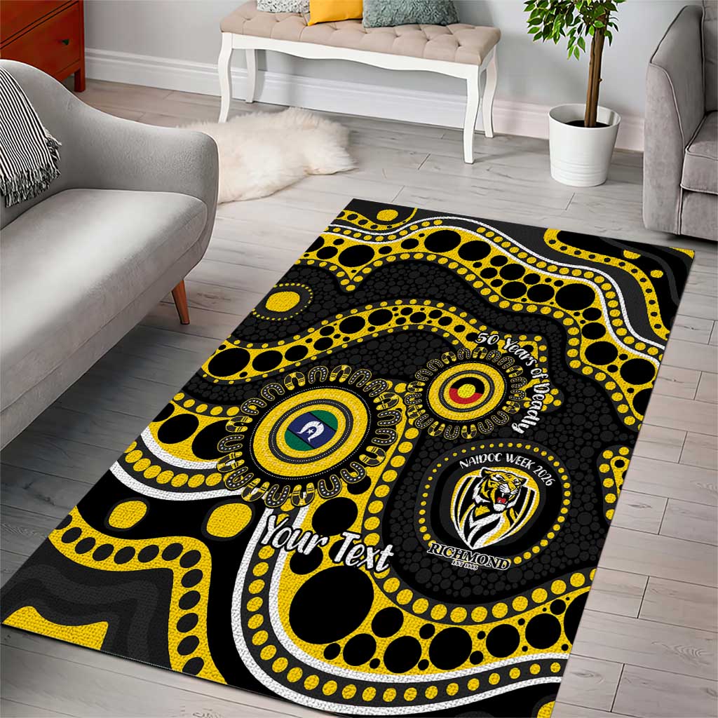 Richmond NAIDOC Week 2026 Personalised Area Rug 50 Years of Deadly Aboriginal Art