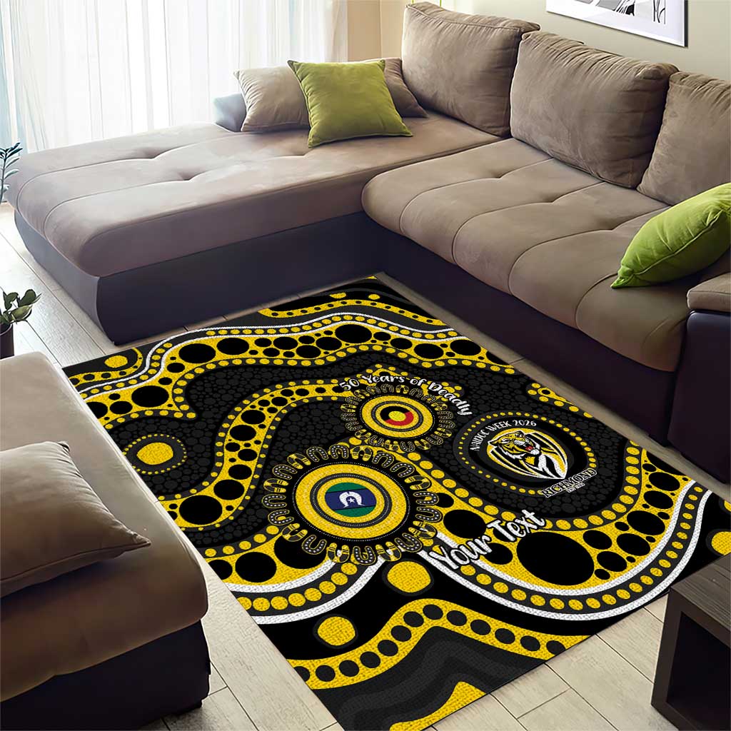 Richmond NAIDOC Week 2026 Personalised Area Rug 50 Years of Deadly Aboriginal Art