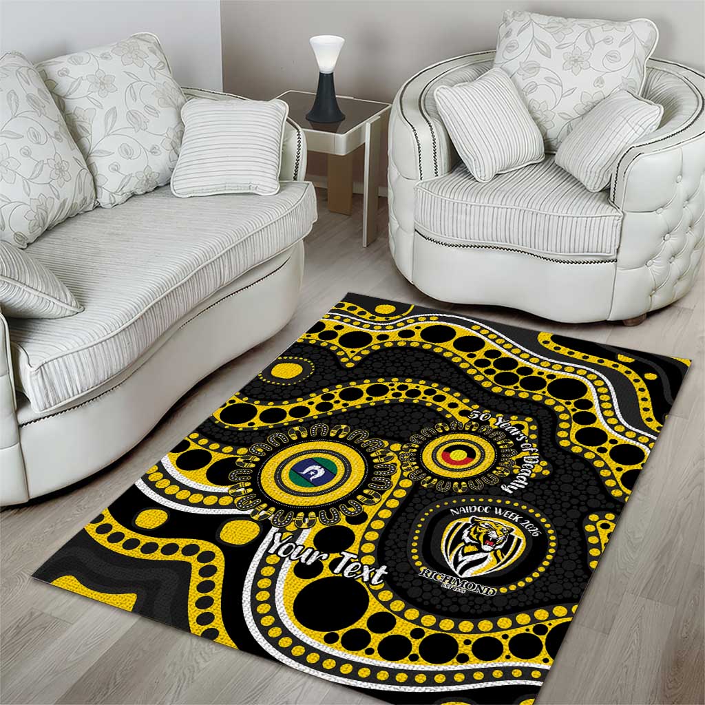 Richmond NAIDOC Week 2026 Personalised Area Rug 50 Years of Deadly Aboriginal Art