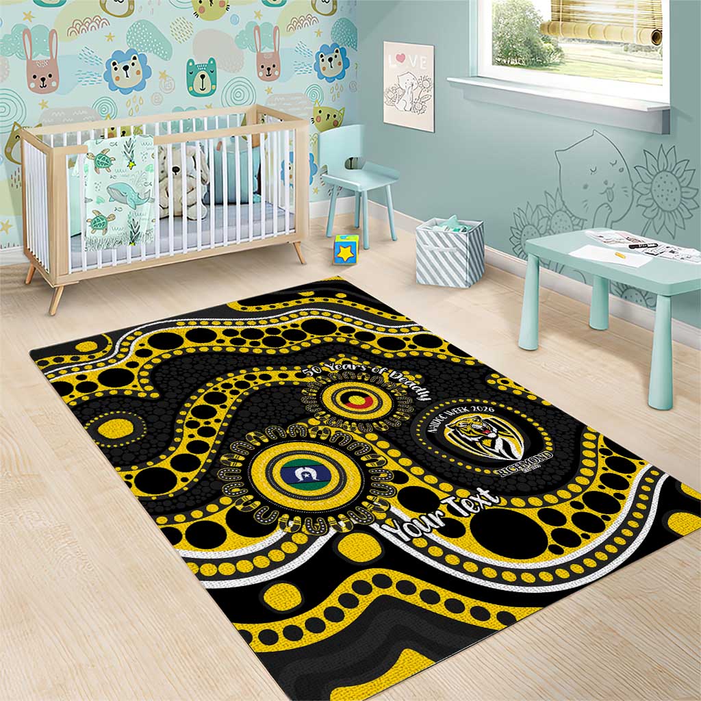Richmond NAIDOC Week 2026 Personalised Area Rug 50 Years of Deadly Aboriginal Art