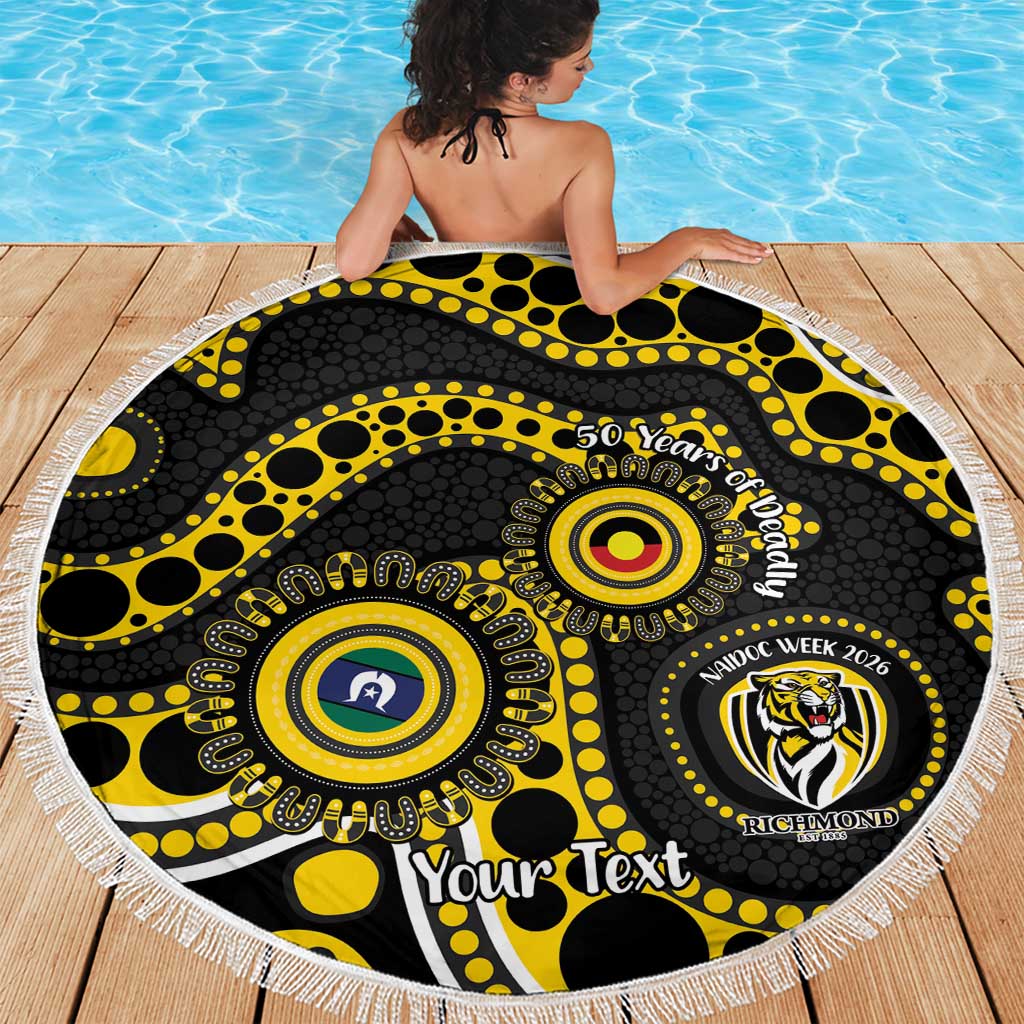 Richmond NAIDOC Week 2026 Personalised Beach Blanket 50 Years of Deadly Aboriginal Art