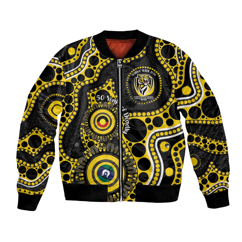 Richmond NAIDOC Week 2026 Personalised Bomber Jacket 50 Years of Deadly Aboriginal Art