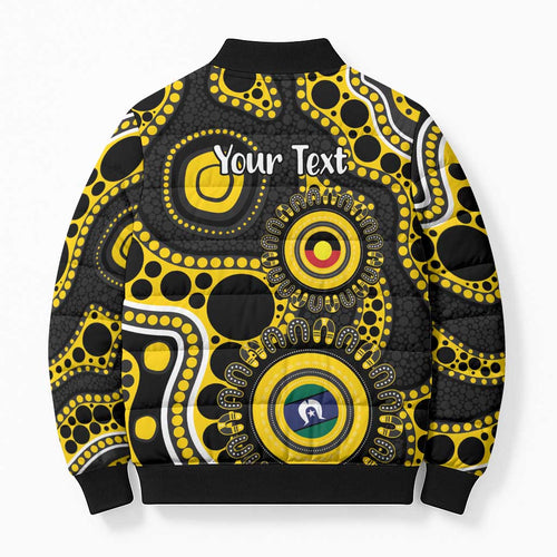 Richmond NAIDOC Week 2026 Personalised Bomber Puffer Jacket 50 Years of Deadly Aboriginal Art