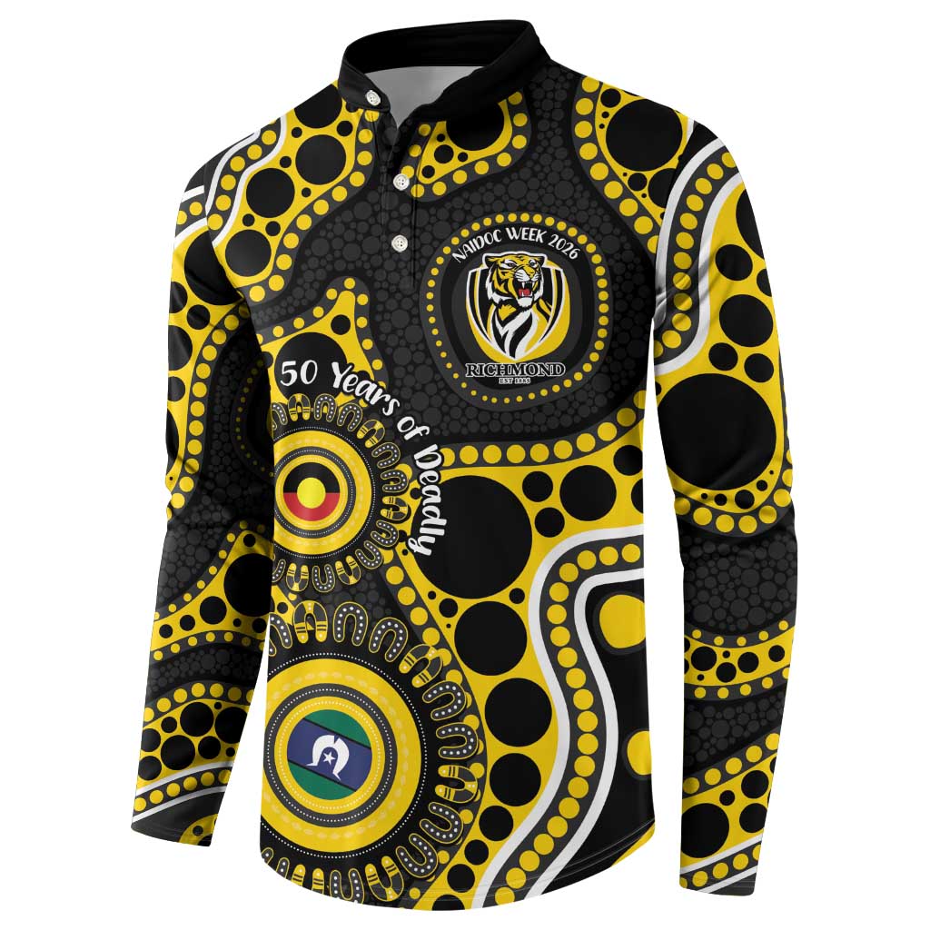 Richmond NAIDOC Week 2026 Personalised Button Sweatshirt 50 Years of Deadly Aboriginal Art