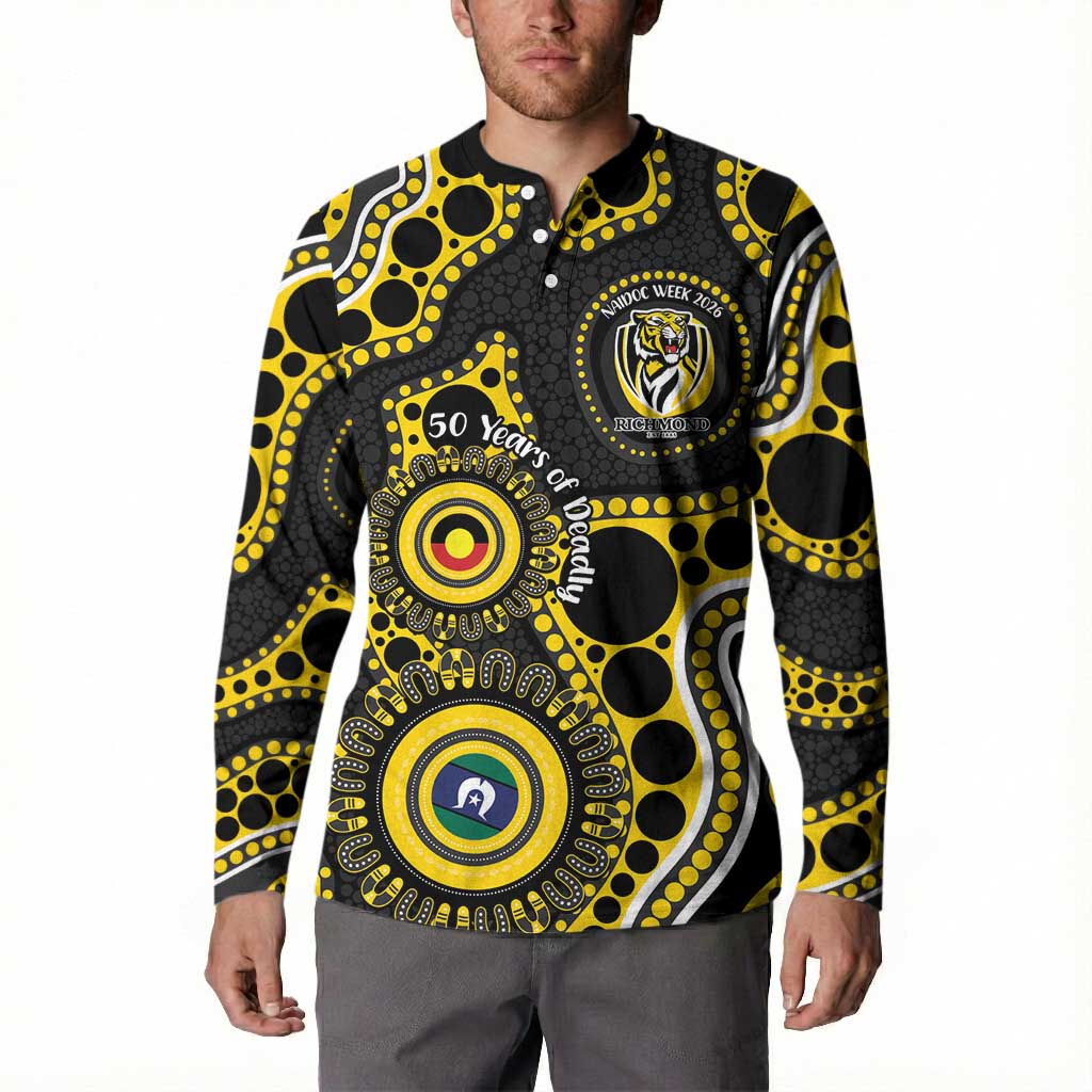 Richmond NAIDOC Week 2026 Personalised Button Sweatshirt 50 Years of Deadly Aboriginal Art