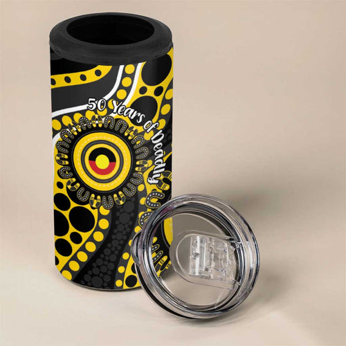Richmond NAIDOC Week 2026 Personalised 4 in 1 Can Cooler Tumbler 50 Years of Deadly Aboriginal Art