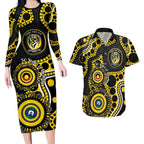 Richmond NAIDOC Week 2026 Personalised Couples Matching Long Sleeve Bodycon Dress and Hawaiian Shirt 50 Years of Deadly Aboriginal Art