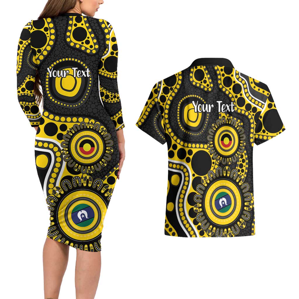 Richmond NAIDOC Week 2026 Personalised Couples Matching Long Sleeve Bodycon Dress and Hawaiian Shirt 50 Years of Deadly Aboriginal Art