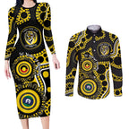 Richmond NAIDOC Week 2026 Personalised Couples Matching Long Sleeve Bodycon Dress and Long Sleeve Button Shirt 50 Years of Deadly Aboriginal Art