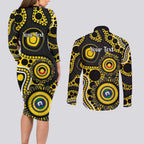 Richmond NAIDOC Week 2026 Personalised Couples Matching Long Sleeve Bodycon Dress and Long Sleeve Button Shirt 50 Years of Deadly Aboriginal Art