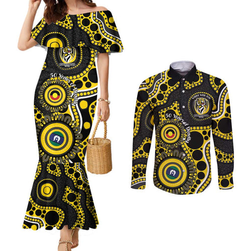 Richmond NAIDOC Week 2026 Personalised Couples Matching Mermaid Dress and Long Sleeve Button Shirt 50 Years of Deadly Aboriginal Art
