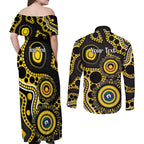 Richmond NAIDOC Week 2026 Personalised Couples Matching Off Shoulder Maxi Dress and Long Sleeve Button Shirt 50 Years of Deadly Aboriginal Art