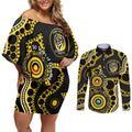 Richmond NAIDOC Week 2026 Personalised Couples Matching Off Shoulder Short Dress and Long Sleeve Button Shirt 50 Years of Deadly Aboriginal Art