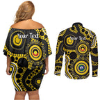 Richmond NAIDOC Week 2026 Personalised Couples Matching Off Shoulder Short Dress and Long Sleeve Button Shirt 50 Years of Deadly Aboriginal Art
