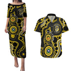 Richmond NAIDOC Week 2026 Personalised Couples Matching Puletasi and Hawaiian Shirt 50 Years of Deadly Aboriginal Art