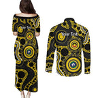Richmond NAIDOC Week 2026 Personalised Couples Matching Puletasi and Long Sleeve Button Shirt 50 Years of Deadly Aboriginal Art