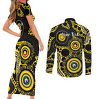 Richmond NAIDOC Week 2026 Personalised Couples Matching Short Sleeve Bodycon Dress and Long Sleeve Button Shirt 50 Years of Deadly Aboriginal Art