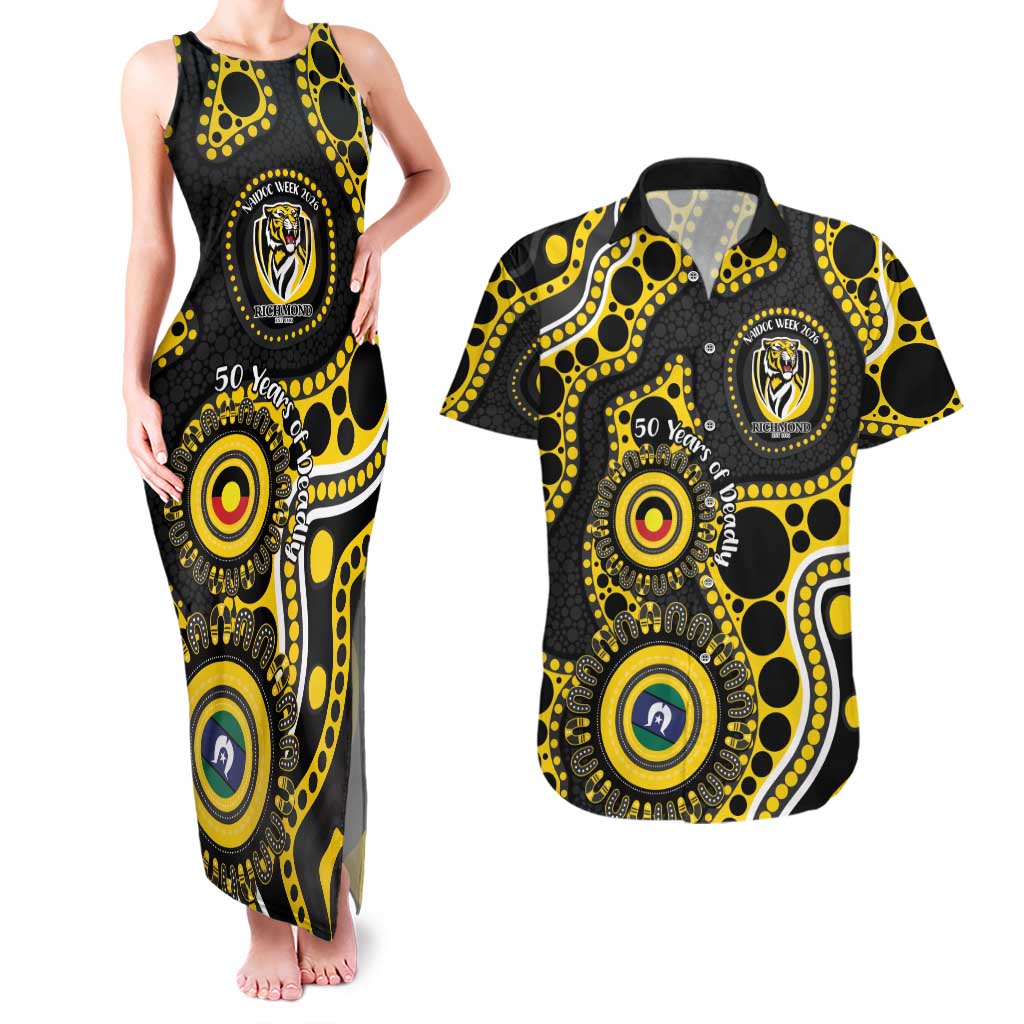 Richmond NAIDOC Week 2026 Personalised Couples Matching Tank Maxi Dress and Hawaiian Shirt 50 Years of Deadly Aboriginal Art