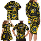Richmond NAIDOC Week 2026 Personalised Family Matching Long Sleeve Bodycon Dress and Hawaiian Shirt 50 Years of Deadly Aboriginal Art