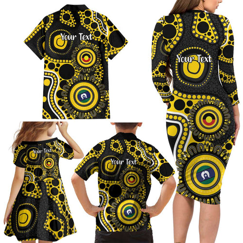 Richmond NAIDOC Week 2026 Personalised Family Matching Long Sleeve Bodycon Dress and Hawaiian Shirt 50 Years of Deadly Aboriginal Art
