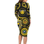 Richmond NAIDOC Week 2026 Personalised Family Matching Long Sleeve Bodycon Dress and Hawaiian Shirt 50 Years of Deadly Aboriginal Art