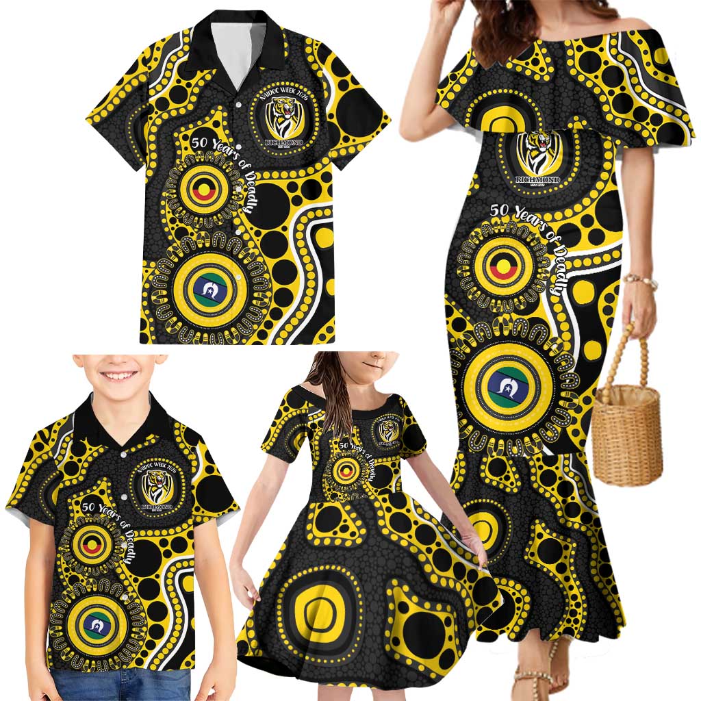 Richmond NAIDOC Week 2026 Personalised Family Matching Mermaid Dress and Hawaiian Shirt 50 Years of Deadly Aboriginal Art