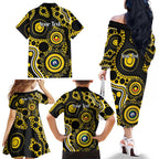 Richmond NAIDOC Week 2026 Personalised Family Matching Off The Shoulder Long Sleeve Dress and Hawaiian Shirt 50 Years of Deadly Aboriginal Art