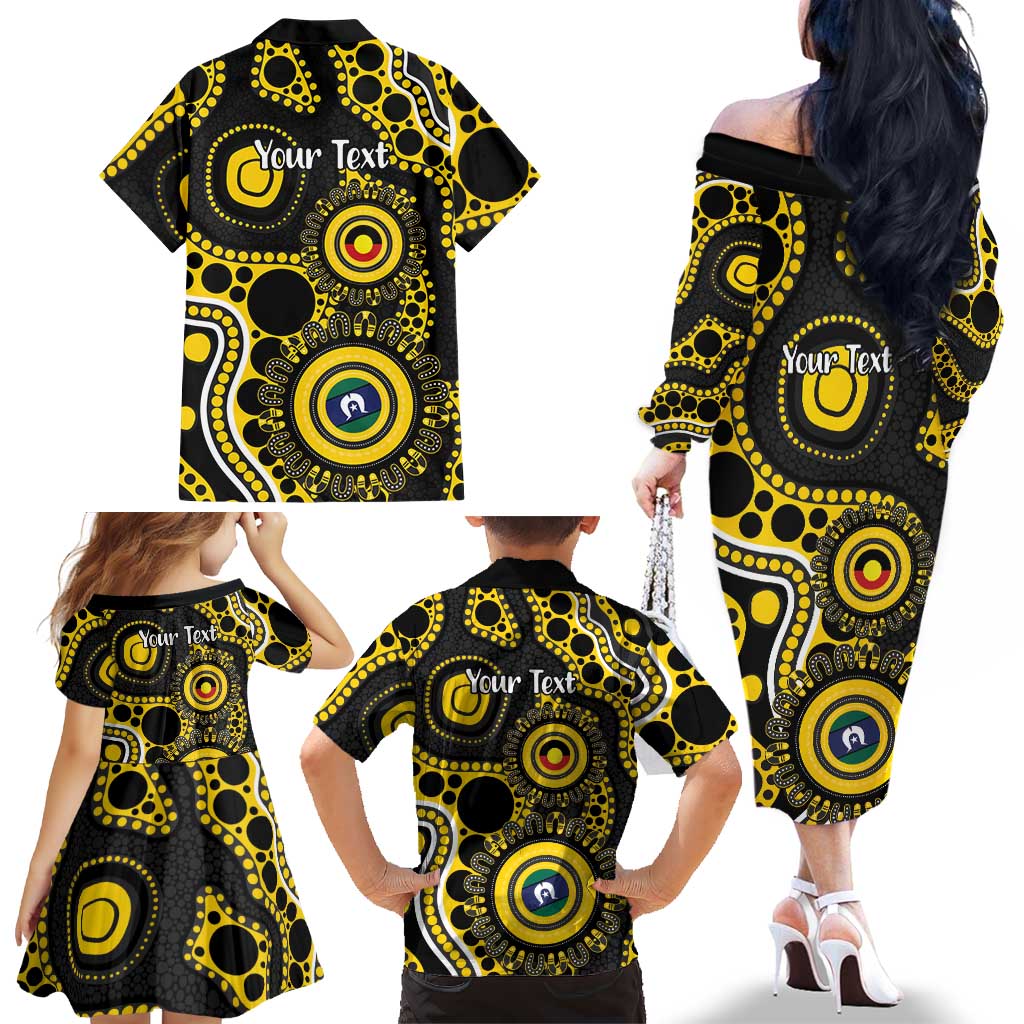 Richmond NAIDOC Week 2026 Personalised Family Matching Off The Shoulder Long Sleeve Dress and Hawaiian Shirt 50 Years of Deadly Aboriginal Art