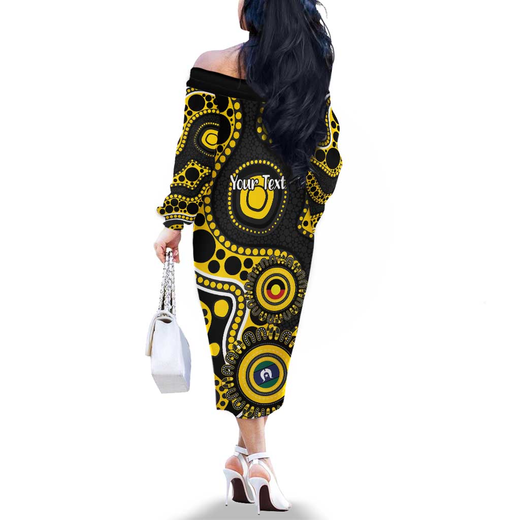 Richmond NAIDOC Week 2026 Personalised Family Matching Off The Shoulder Long Sleeve Dress and Hawaiian Shirt 50 Years of Deadly Aboriginal Art