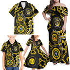 Richmond NAIDOC Week 2026 Personalised Family Matching Off Shoulder Maxi Dress and Hawaiian Shirt 50 Years of Deadly Aboriginal Art