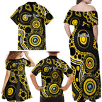 Richmond NAIDOC Week 2026 Personalised Family Matching Off Shoulder Maxi Dress and Hawaiian Shirt 50 Years of Deadly Aboriginal Art