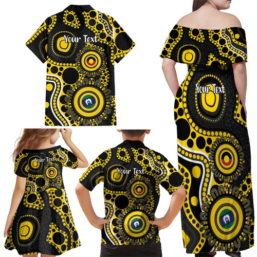 Richmond NAIDOC Week 2026 Personalised Family Matching Off Shoulder Maxi Dress and Hawaiian Shirt 50 Years of Deadly Aboriginal Art