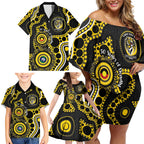 Richmond NAIDOC Week 2026 Personalised Family Matching Off Shoulder Short Dress and Hawaiian Shirt 50 Years of Deadly Aboriginal Art