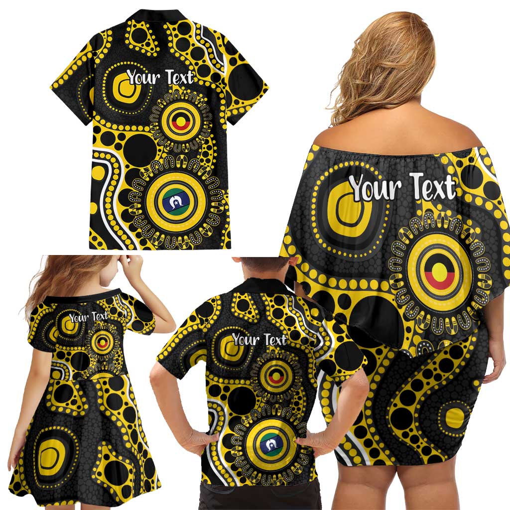 Richmond NAIDOC Week 2026 Personalised Family Matching Off Shoulder Short Dress and Hawaiian Shirt 50 Years of Deadly Aboriginal Art