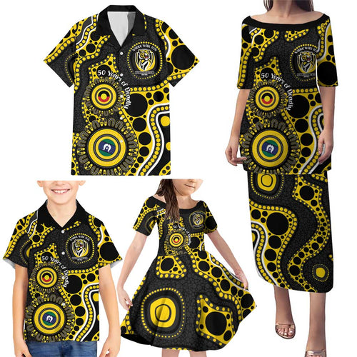 Richmond NAIDOC Week 2026 Personalised Family Matching Puletasi and Hawaiian Shirt 50 Years of Deadly Aboriginal Art
