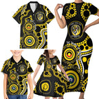 Richmond NAIDOC Week 2026 Personalised Family Matching Short Sleeve Bodycon Dress and Hawaiian Shirt 50 Years of Deadly Aboriginal Art