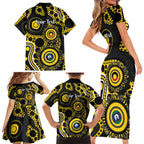 Richmond NAIDOC Week 2026 Personalised Family Matching Short Sleeve Bodycon Dress and Hawaiian Shirt 50 Years of Deadly Aboriginal Art
