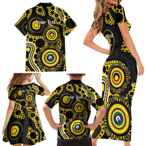 Richmond NAIDOC Week 2026 Personalised Family Matching Short Sleeve Bodycon Dress and Hawaiian Shirt 50 Years of Deadly Aboriginal Art