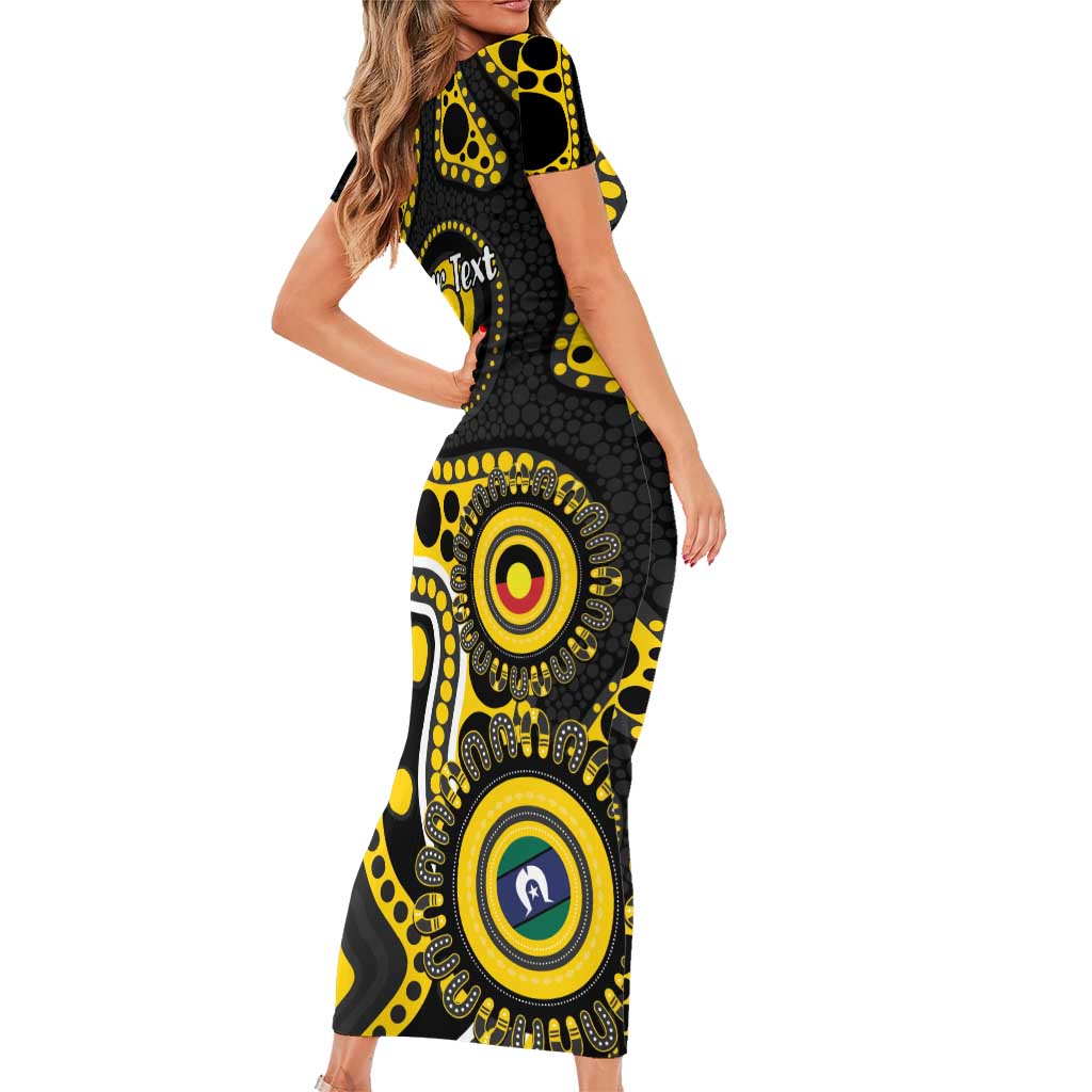 Richmond NAIDOC Week 2026 Personalised Family Matching Short Sleeve Bodycon Dress and Hawaiian Shirt 50 Years of Deadly Aboriginal Art