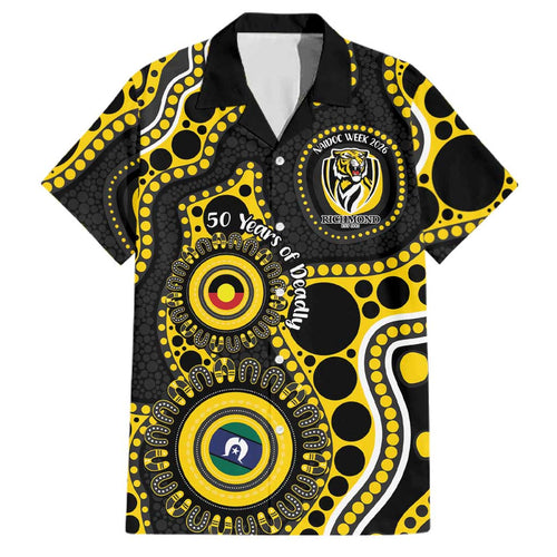 Richmond NAIDOC Week 2026 Personalised Family Matching Summer Maxi Dress and Hawaiian Shirt 50 Years of Deadly Aboriginal Art