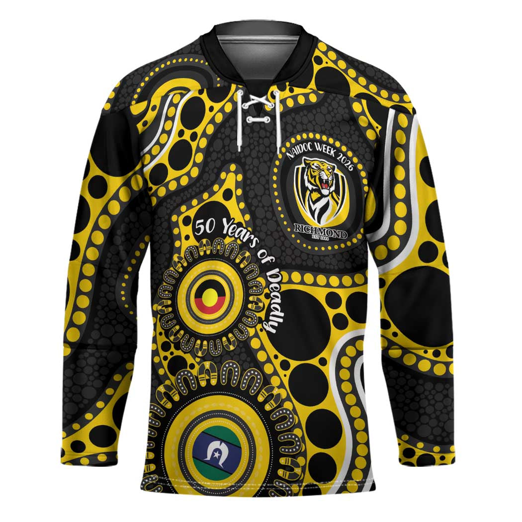 Richmond NAIDOC Week 2026 Personalised Hockey Jersey 50 Years of Deadly Aboriginal Art