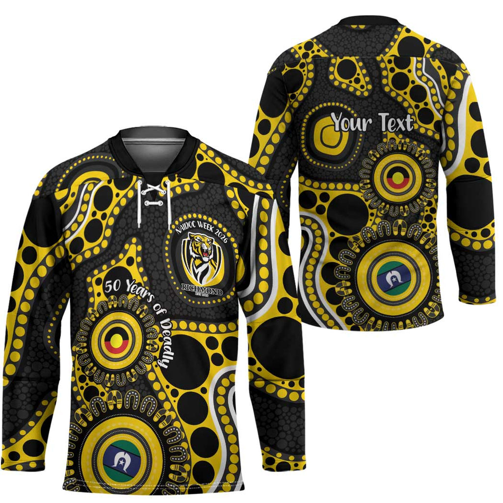 Richmond NAIDOC Week 2026 Personalised Hockey Jersey 50 Years of Deadly Aboriginal Art