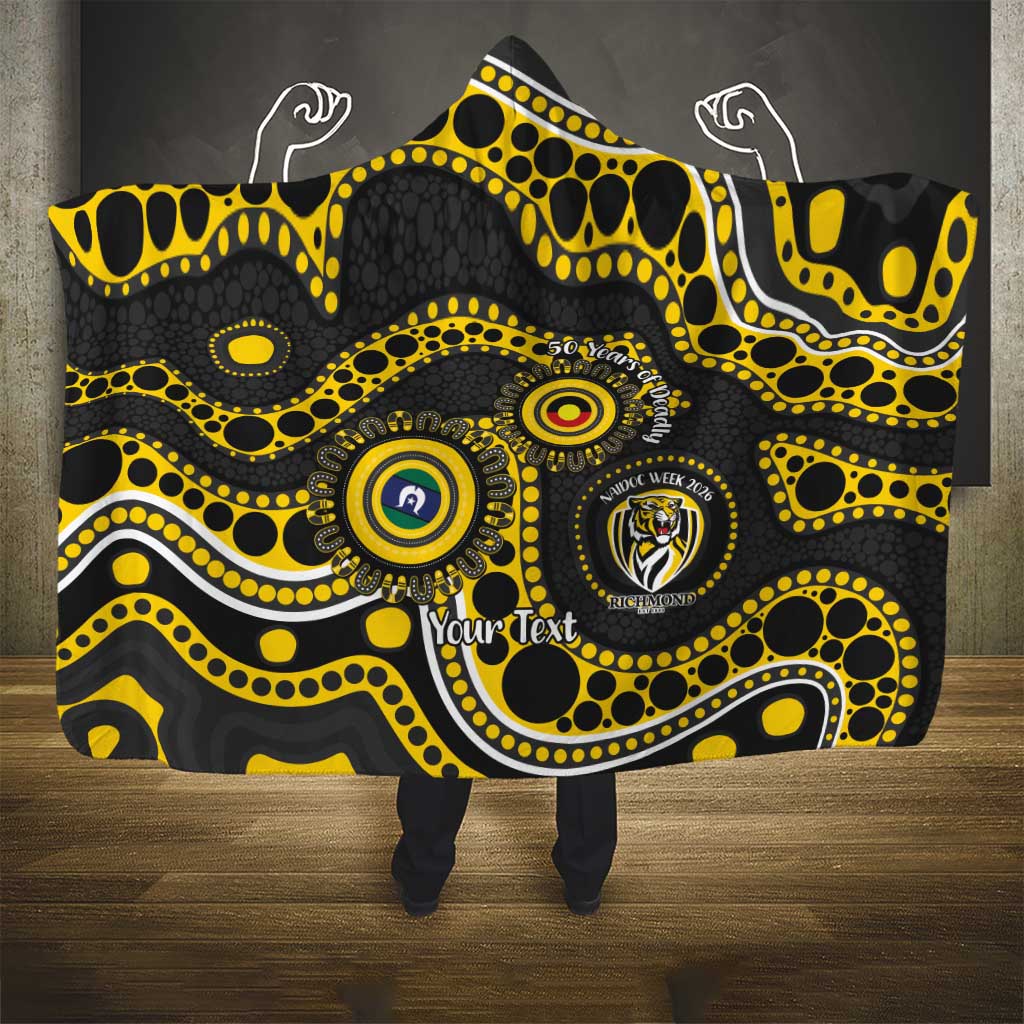 Richmond NAIDOC Week 2026 Personalised Hooded Blanket 50 Years of Deadly Aboriginal Art