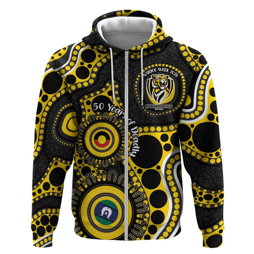 Richmond NAIDOC Week 2026 Personalised Hoodie 50 Years of Deadly Aboriginal Art
