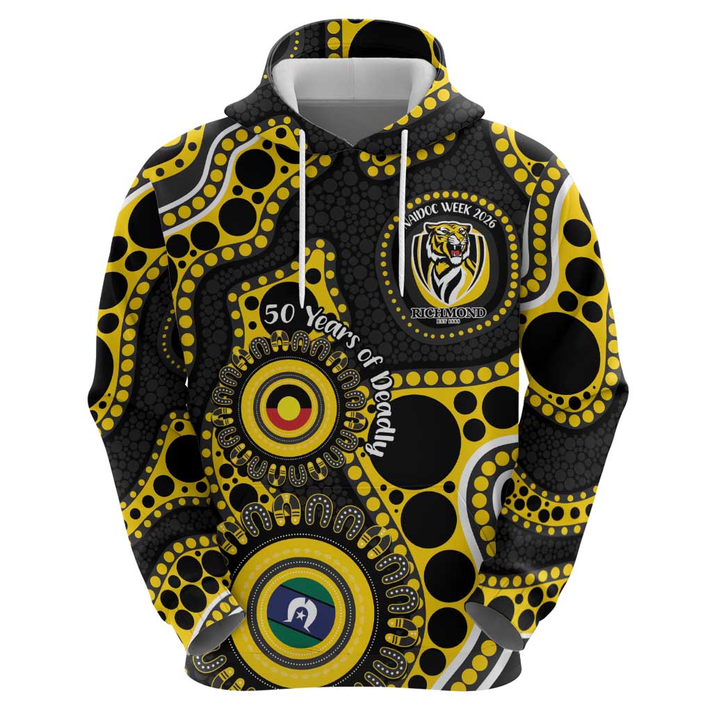 Richmond NAIDOC Week 2026 Personalised Hoodie 50 Years of Deadly Aboriginal Art