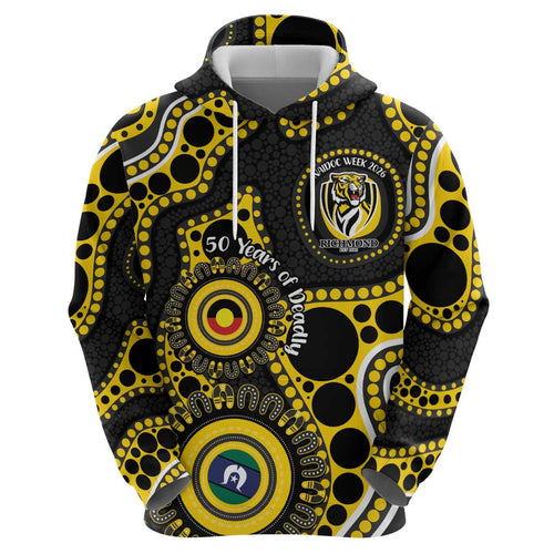 Richmond NAIDOC Week 2026 Personalised Hoodie 50 Years of Deadly Aboriginal Art