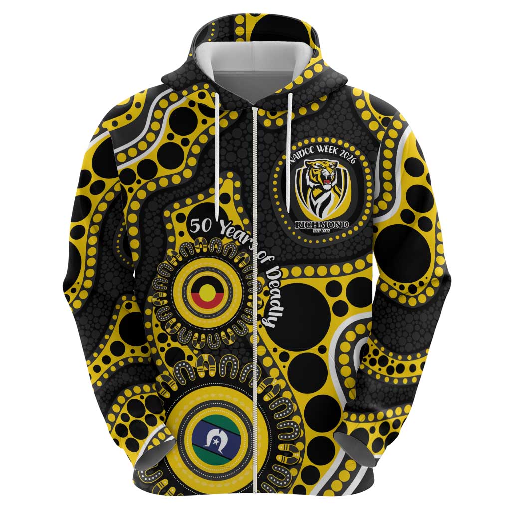 Richmond NAIDOC Week 2026 Personalised Hoodie 50 Years of Deadly Aboriginal Art