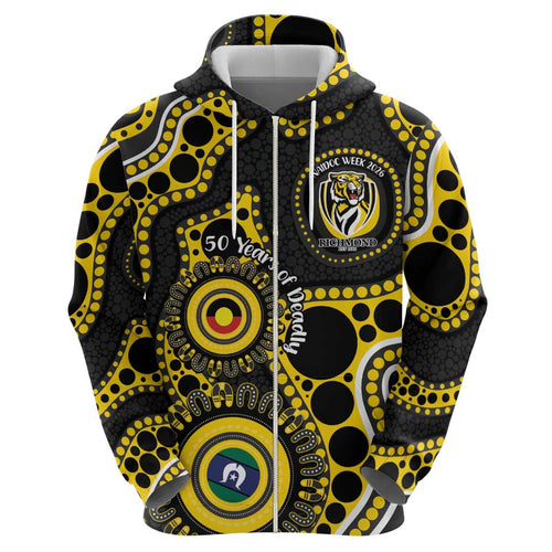 Richmond NAIDOC Week 2026 Personalised Hoodie 50 Years of Deadly Aboriginal Art